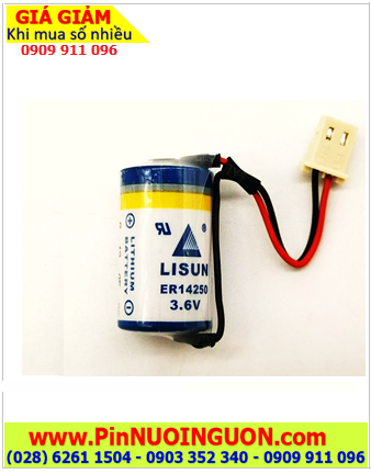 Lisun ER14250 (Dây zắc cắm); Pin nuôi nguồn Lisun ER14250 lithium 3.6v 1/2AA 1200mAh chính hãng